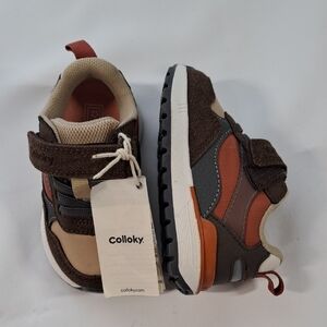 Kids' Brown and Tan Sneakers